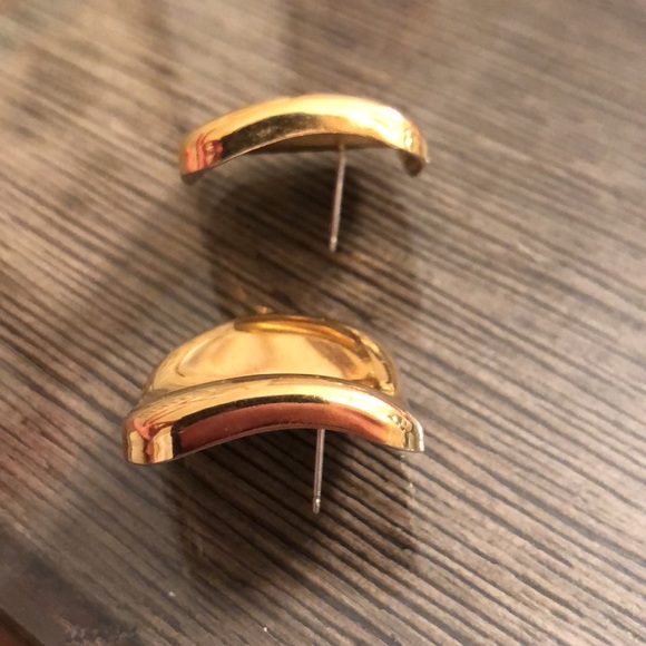 Vintage AVON Bold Dimensions Round Square Earrings 1990 - Picture 9 of 11